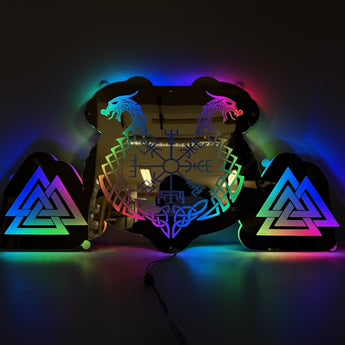Fond de Cabine Lumineux Viking Valknut – Triptyque  Stick Olivier