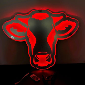 Fond de cabine TÊTE DE VACHE – Style rustique et lumineux pour camion | Stick Olivier - Stick Olivier
