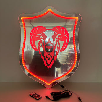 Fond de cabine camion miroir Tête de BELIER - Stick Olivier