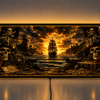 Fond de cabine lumineux Pirate Tête de Mort – Nouvelle Génération