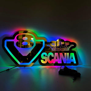 Fond de cabine miroir V8 SCANIA – Puissance & élégance lumineuse | Stick Olivier - Stick Olivier