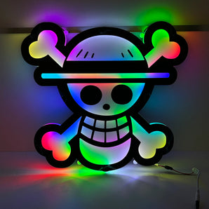 Fond de cabine lumineux ONE PIECE – Déco pirate personnalisée pour camion