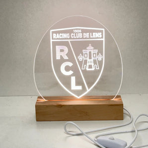 Lampe déco personnalisée RCL gravé Socle LED