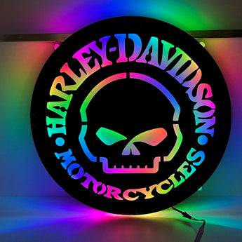 LOGO lumineux HARLEY DAVISON SKULL