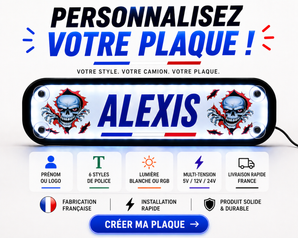 Plaque Lumineuse camion  LED Premium – Plaque Pare-Brise Personnalisée