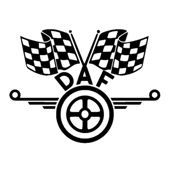 Sticker DAF – Drapeau Damier