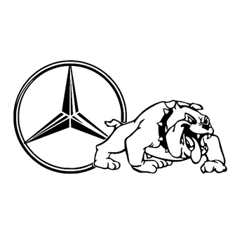 Sticker camion MERCEDES – Bull Dog droit, autocollant décoratif