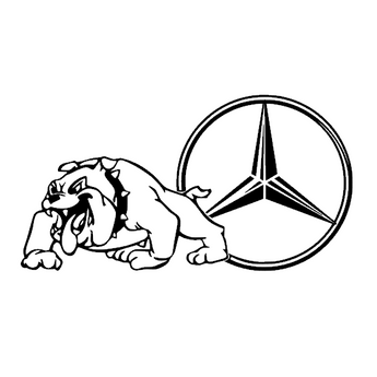 Sticker camion MERCEDES – Bull Dog gauche, autocollant décoratif