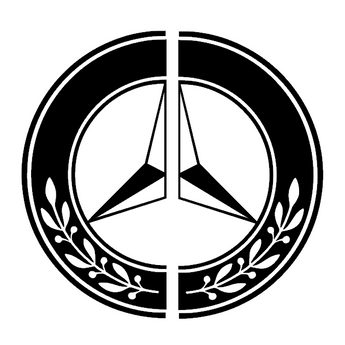 Sticker camion MERCEDES – Demi logos Laurier