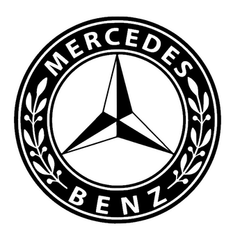 Sticker camion MERCEDES – Logo Laurier, autocollant prestigieux