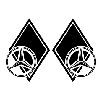 Sticker camion MERCEDES  Losanges logo bis autocollant premium