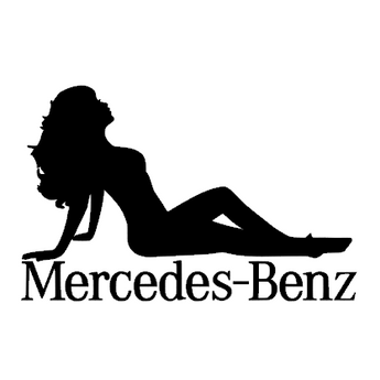 Sticker camion MERCEDES – Pin-up, autocollant  rétro