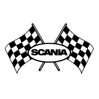 Sticker camion SCANIA – Drapeau damier, décoration camion
