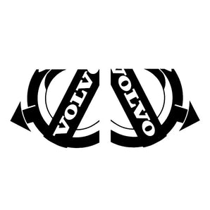 Sticker demi logo d'angle Volvo 
