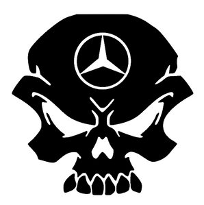 Stickers Mercedes tête de mort