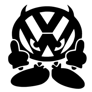 Stickers Volkswagen énervé avec doigt