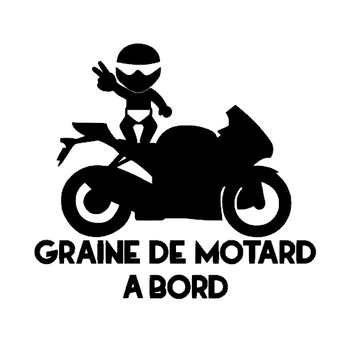 Stickers bébé à bord graine de motard