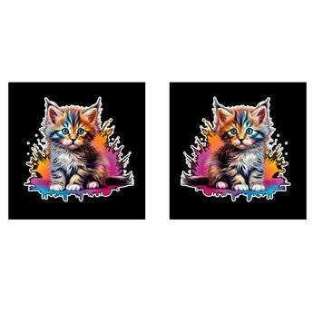 Enseigne Lumineuse Coin de Pare-Brise Chaton – Accessoire Camion Chauffeur Routier