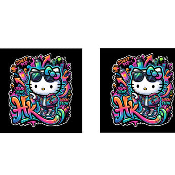 Enseigne Lumineuse Coin de Pare-Brise Hello Kitty Street Pop – Accessoire Camion Chauffeur Routier