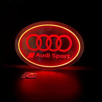 Fond de cabine camion miroir LUMINEUX ovale AUDI - Stick Olivier