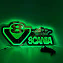 Plaque Lumineuse Scania V8 Pour Cabine - LED RGBW, Télécommande - Alimentation 5V/12V/24V - Effet Miroir, 50x50cm - 7