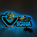 Plaque Lumineuse Scania V8 Pour Cabine - LED RGBW, Télécommande - Alimentation 5V/12V/24V - Effet Miroir, 50x50cm - 3
