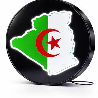 Fond de Cabine Lumineux Drapeau d’Algérie  Décoration camion pour Chauffeur Routier