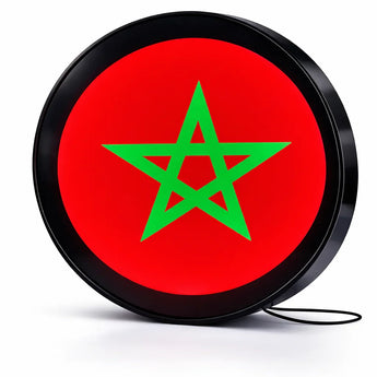 Fond de Cabine Lumineux Drapeau du Maroc  Décoration camion pour Chauffeur Routier