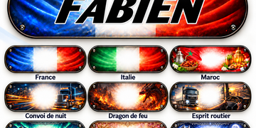 Plaque Lumineuse Camion Personnalisée Décor au Choix – Idée Cadeau Routier