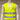 Gilet jaune Hello Kitty vu de face, motif noir sur la poitrine
