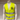 Gilet jaune OM haute visibilité vu de face, logo noir sur la poitrine