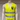 Gilet jaune RC Lens haute visibilité vu de face avec écusson noir sur la poitrine