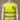 Gilet jaune Scania avec griffon noir vu de face, logo sur la poitrine