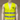 Gilet jaune Scania V8 vu de face avec petit logo noir sur la poitrine