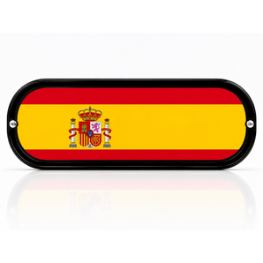 Plaque Lumineuse Camion Drapeau Espagne | LED 12V 24V USB | 50x14 cm