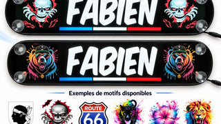 Plaque camion personnalisée prénom et logos au choix – Stick Olivier