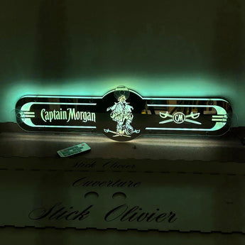 Plaque lumineuse décor CAPTAIN MORGAN pour Pare-Brise - Stick Olivier