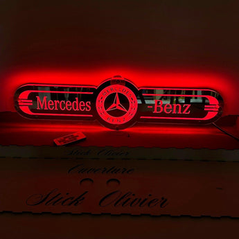 Plaque lumineuse décor MERCEDES pour Pare-Brise - Stick Olivier
