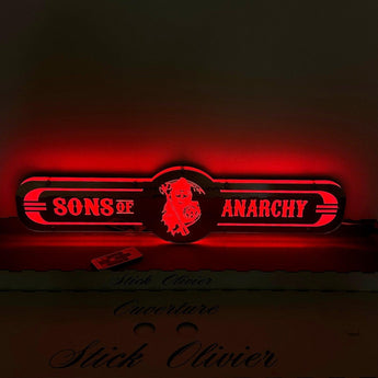 Plaque lumineuse décor SONS OF ANARCHY pour Pare-Brise - Stick Olivier