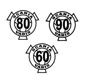 Sticker camion SCANIA  disques limitation de vitesse bis
