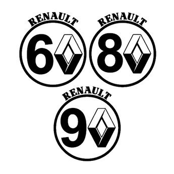 Stickers RENAULT  disques de limitation vitesse bis